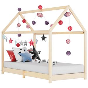 vidaXL Estrutura de cama para crian&ccedil;as 90x200 cm pinho maci&ccedil;o