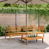 vidaXL 3 pcs conjunto de m&oacute;veis de paletes p/ jardim ac&aacute;cia maci&ccedil;a
