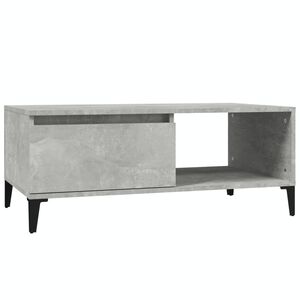 vidaXL Mesa de centro 90x50x36,5 cm derivados madeira cinzento cimento