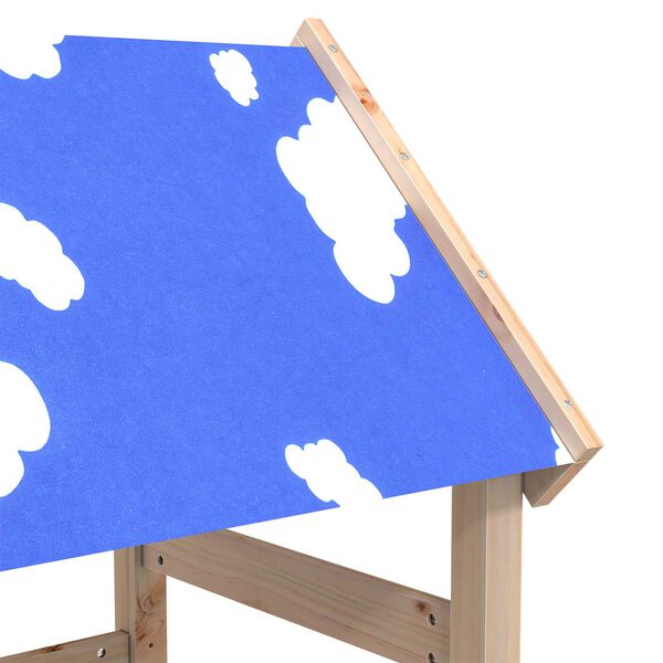 vidaXL Torre de Brincar Castanho Madeira de Pinheiro S&oacute;lida