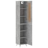 vidaXL Arm&aacute;rio alto 34,5x34x180 cm madeira processada cinza cimento