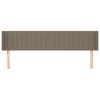 vidaXL Cabeceira cama abas tecido 183x16x78/88 cm cinzento-acastanhado