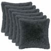 vidaXL Almofada com travesseiro HEERLEN 2 unid. Antracite Fleece PV