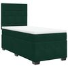 vidaXL Cama com molas/colch&atilde;o 90x190 cm veludo verde-escuro