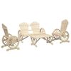 vidaXL 4 pcs conjunto lounge de jardim madeira de abeto maci&ccedil;a