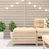 vidaXL Apoio p&eacute;s para jardim 62x63,5x32 cm madeira de pinho maci&ccedil;a