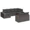 vidaXL 10 pcs conjunto sof&aacute;s de jardim c/ almofad&otilde;es vime PE preto