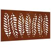 vidaXL Decora&ccedil;&atilde;o p/ muro de jardim 105x55 cm a&ccedil;o corten design folhas