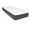 vidaXL Cama boxspring 180x200 cm tecido cinzento-escuro