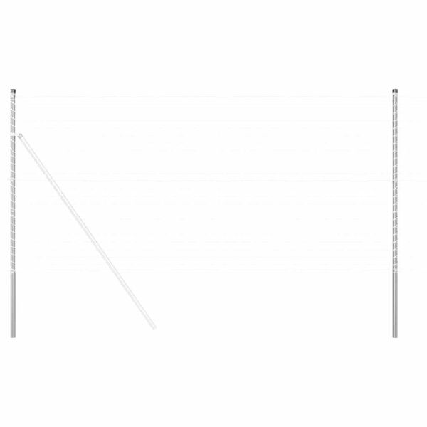 vidaXL Postes de Cerca 2 pcs Prateado Aço com Revestimento em Pó