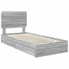 vidaXL Cama com Armazenamento com cabeceira Cinza Sonoma 75 x 190 cm