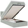 vidaXL Estrutura cama otomana colch&atilde;o 90x200 cm veludo cinzento claro