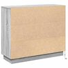 vidaXL Aparador LED Cinza Sonoma 90 x 32 x 75 cm Madeira processada