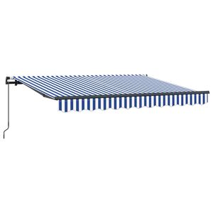 vidaXL Toldo retr&aacute;til Azul 250 x 200 cm tecido