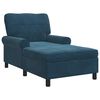 vidaXL Chaise Lounge com almofada Azul 91 x 157 x 91 cm Veludo