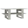 vidaXL Mesa de centro 110x55x42 cm contraplacado cinzento cimento