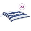 vidaXL Almofad&otilde;es p/ cadeira 2pcs tecido oxford riscas azul/branco