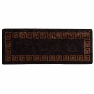 vidaXL Passadeira MARSA Preto 100 x 250 cm Poli&eacute;ster e PVC