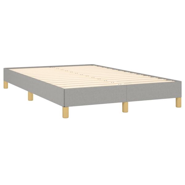 vidaXL Cama com molas/colch&atilde;o 120x200 cm tecido cinza-claro