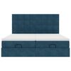 vidaXL Estrutura cama otomana colch&otilde;es 180x200 cm veludo azul escuro