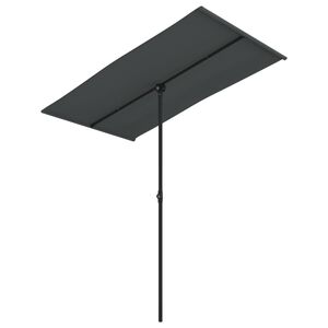vidaXL Guarda-sol de jardim c/ poste de alum&iacute;nio 180x110 cm antracite