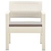 vidaXL Conjunto lounge para jardim 3 pcs plástico branco