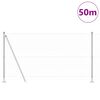 vidaXL Poste de Cerca Prateado 50 x 1,2 m (malha de 50 mm) A&ccedil;o