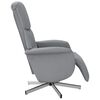 vidaXL Cadeira massagens reclin&aacute;vel c/ apoio de p&eacute;s tecido cinza-claro