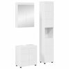 vidaXL Conjunto de M&oacute;veis para Banheiro TULUM 3 unid. Branco Brilhante