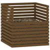 vidaXL Caixote de compostagem 100x100x102 cm pinho maciço castanho mel