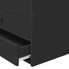 vidaXL Sof&aacute;-camas com gaveta Preto 90 x 190 cm Madeira processada