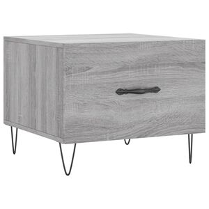 vidaXL Mesa de centro 50x50x40 cm derivados madeira sonoma cinza