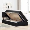 vidaXL Cama com Armazenamento com colch&atilde;o Preto 90 x 190 cm Veludo