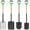 vidaXL Conjunto de ferramentas de jardim 4 pcs pega em D a&ccedil;o e madeira