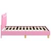 vidaXL Estrutura de Cama Infantil com Cabeceira Rosa 80 x 160 cm