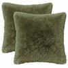 vidaXL Almofada com travesseiro HEERLEN 6 unid. Verde Fleece PV