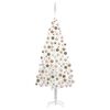 vidaXL &Aacute;rvore Natal artificial pr&eacute;-iluminada c/ bolas 210 cm branco