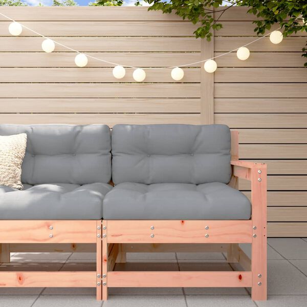 VidaXL Sofá de canto para jardim madeira de douglas maciça