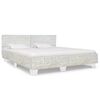 vidaXL Estrutura de cama 180x200 cm vime genu&iacute;no cinzento