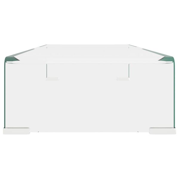 vidaXL Suporte de TV/monitores em vidro transparente 70x30x13 cm