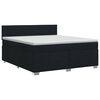 vidaXL Cama box spring com colch&atilde;o Preto 180 x 200 cm Tecido