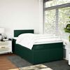 vidaXL Cama boxspring com colch&atilde;o 120x200 cm veludo verde-escuro