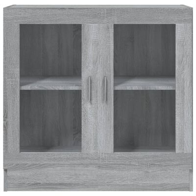 vidaXL Vitrine 82,5x30,5x80 cm derivados madeira cinzento sonoma