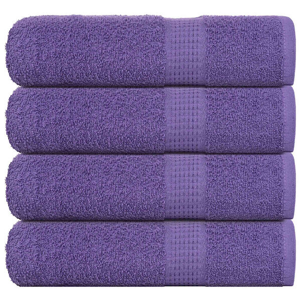 vidaXL Toalhas de banho FROGN 4 pcs 100x150 cm 360 g/m&sup2; roxo