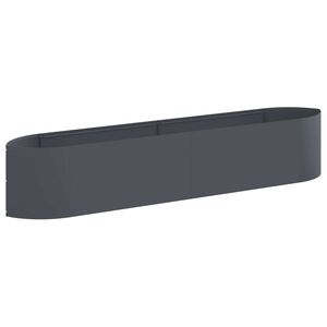 vidaXL Cama de Jardim Elevada Antracite 220 x 40 x 40 cm A&ccedil;o