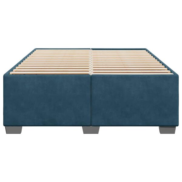 vidaXL Estrutura de cama 140x190 cm veludo azul