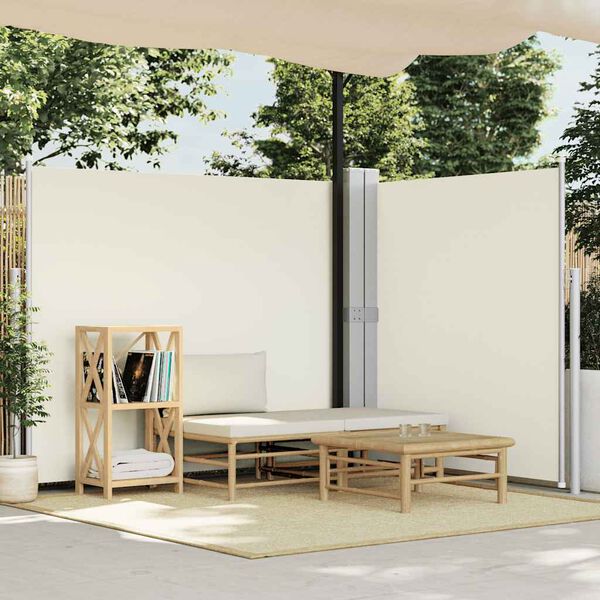 vidaXL Toldo lateral retrátil 180x600 cm cor creme