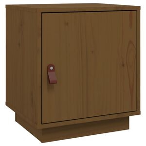 vidaXL Mesa de cabeceira 40x34x45 cm pinho maci&ccedil;o castanho mel