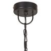 vidaXL Candeeiro suspenso vintage indust. redondo 25 W 31 cm E27 preto