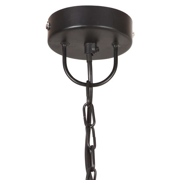 vidaXL Candeeiro suspenso vintage indust. redondo 25 W 31 cm E27 preto